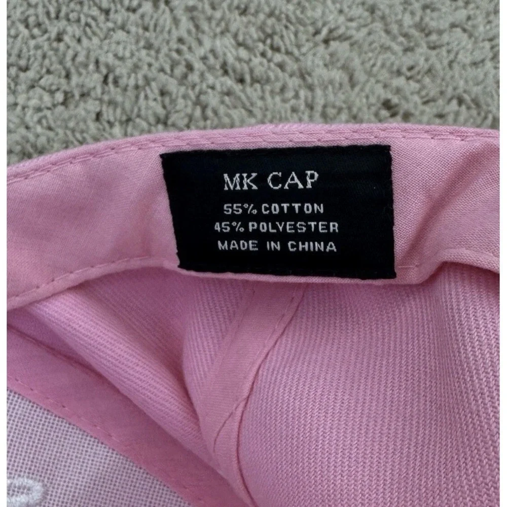 Jersey Girl Hat Womens Pink Embroidered Script Adjustable Strapback Baseball Cap